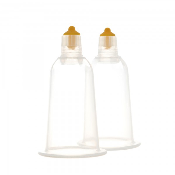 Disposable sterile plastic suction cups (two units)